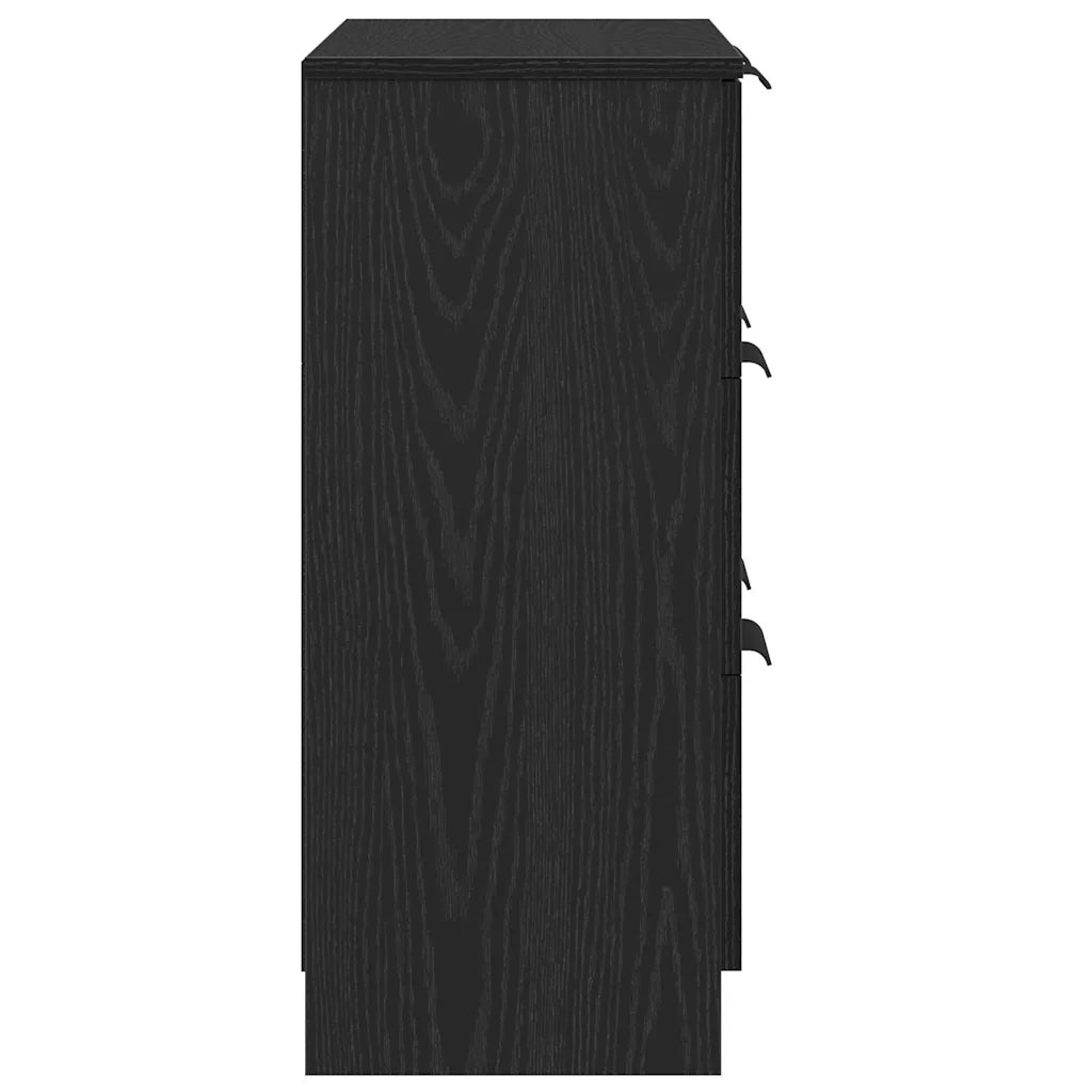 Credenza-Buffet-Armadio da cucina Rovere Nero 60 x 30 x 70 cm Legno multistrato 715874