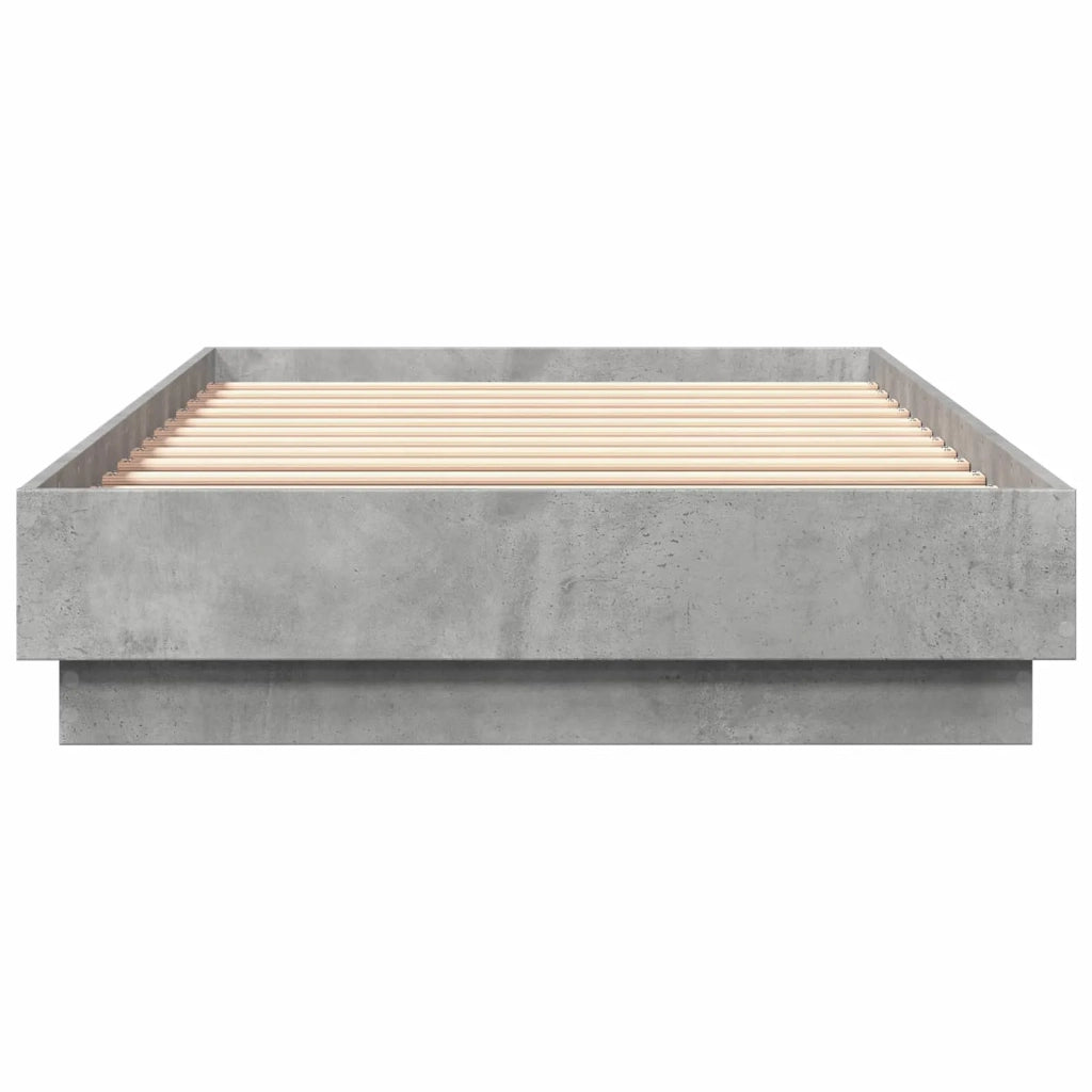 Letto con LED Grigio Cemento 80 x 200 cm Legno ingegnerizzato 8009008