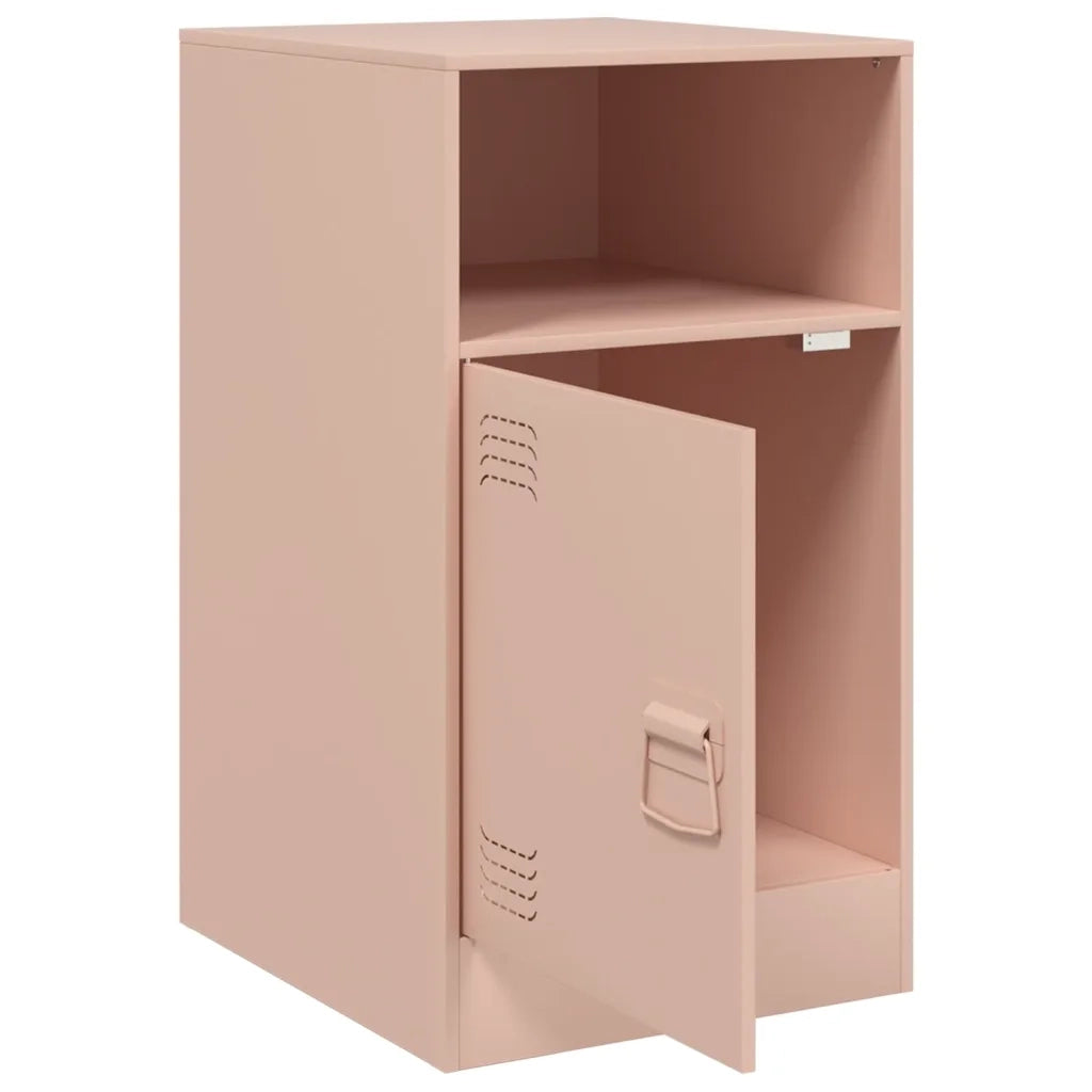 Comodini 2 pz-Set di 2 Tavolino da notte Rosa 34,5x39x62 cm in Acciaio 841514