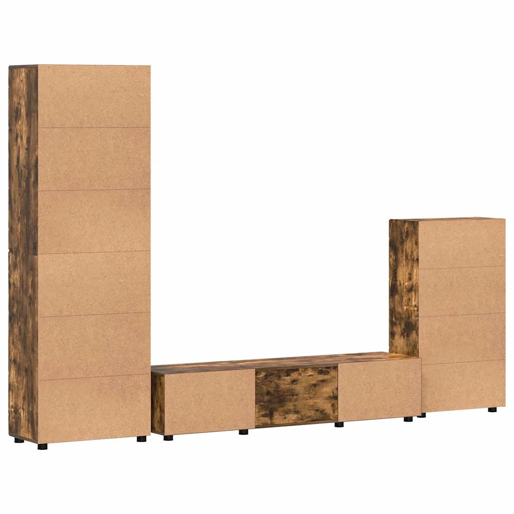 Set mobile TV FLORIN 3 pcs Rovere fumé Legno multistrato 3397979