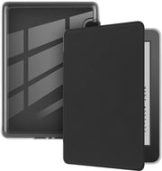 Coprikindle per Kindle Paperwhite KPW6 (7 pollici), retro illuminabile trasparente morbida, con funzione di sospensione automatica -nero
