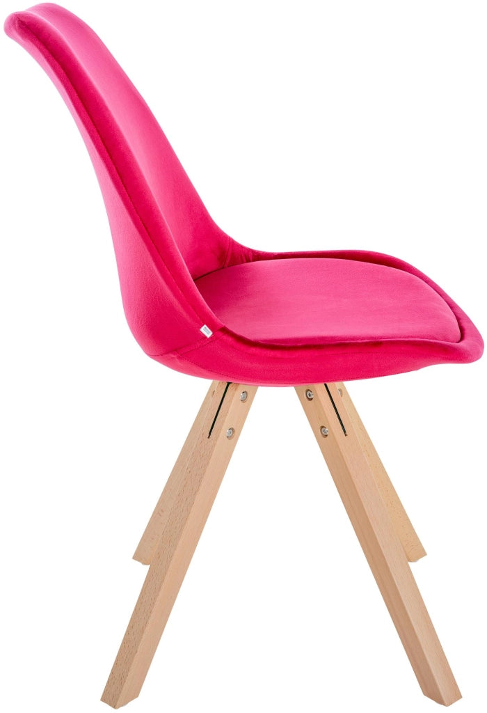 Sedia Sofia Velvet rosso,natura (quadrato)
