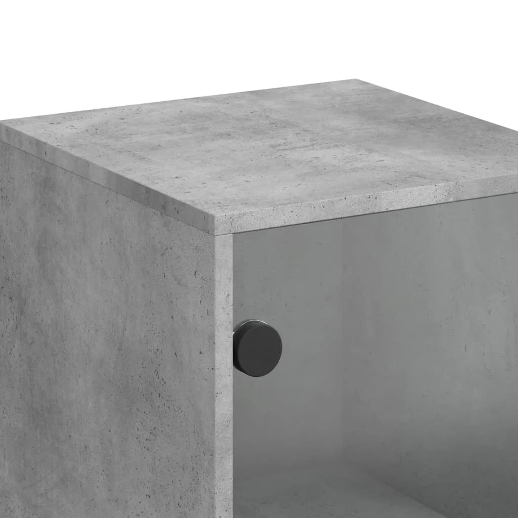 Credenza buffet cassettiera mobile contenitore organizer cucina soggiorno soggiorno con ante in vetro 35 x 37 x 120 cm grigio 02_0030119