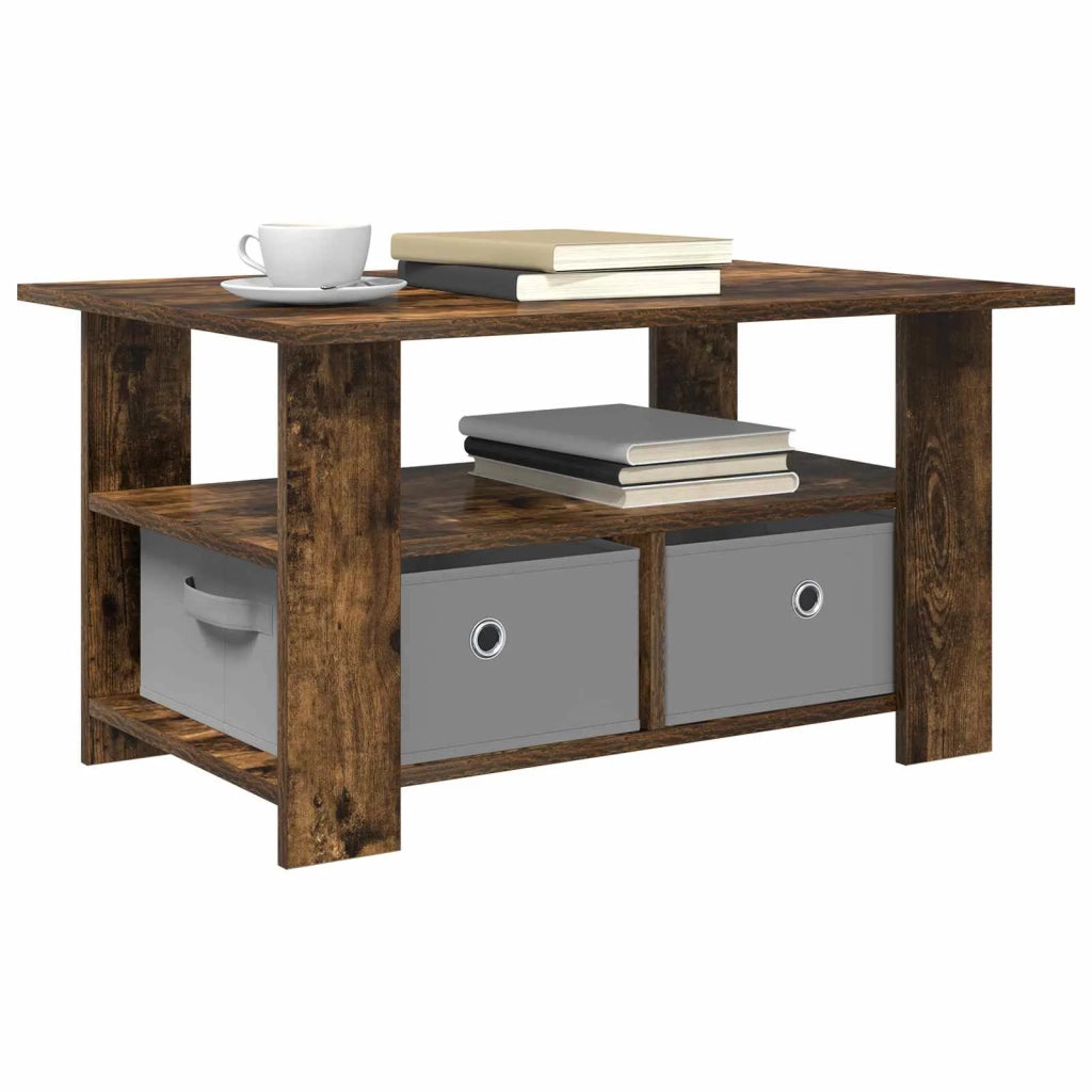 Tavolino da salotto con cassetto Rovere fumé 77 x 55 x 42 cm 8000416