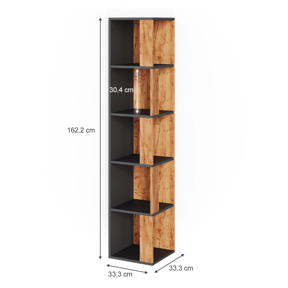 Vicco Scaffale angolare Quercia dorata 33.3 x 162.2 cm