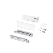 Cassetto esterno Protone 30kg, guide di estrazione totale con una chiusura soft, altezza 93mm, profondità 300mm, Acciaio