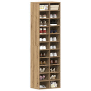 Scarpiera-Scaffale per scarpe Rovere Artigianale 54x34x183 cm in Legno Multistrato