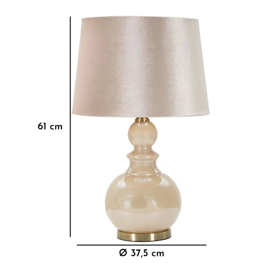 Lampada da Tavolo VKH178, Bianco, Metallo, 37,5x37,5x61 cm