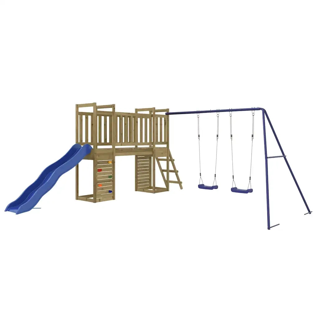 Set da Gioco da Esterno in Legno di Pino Impregnato