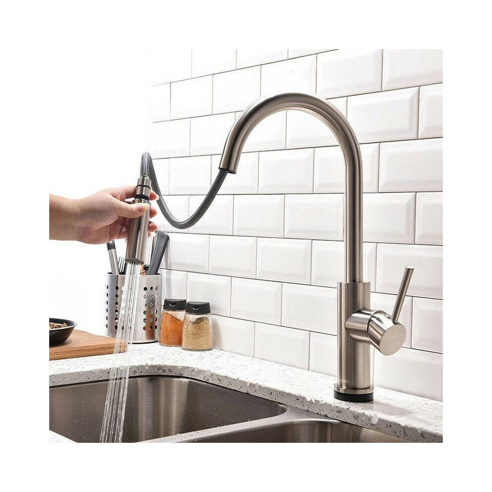 Trade Shop - Rubinetto Monocomando Lavello Cucina Con Sensore Touch Con Doccetta Estraibile -