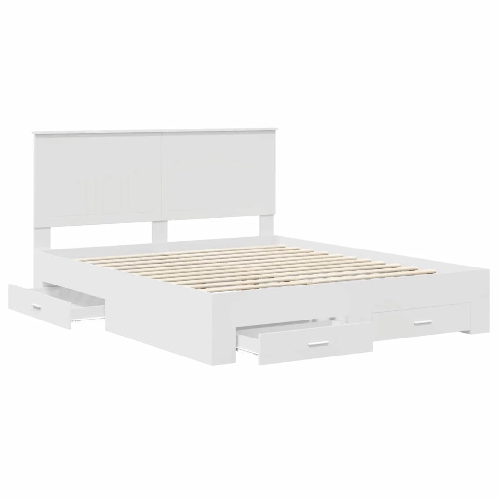 Struttura del letto Bianco 160 x 200 cm Legno multistrato 3411280