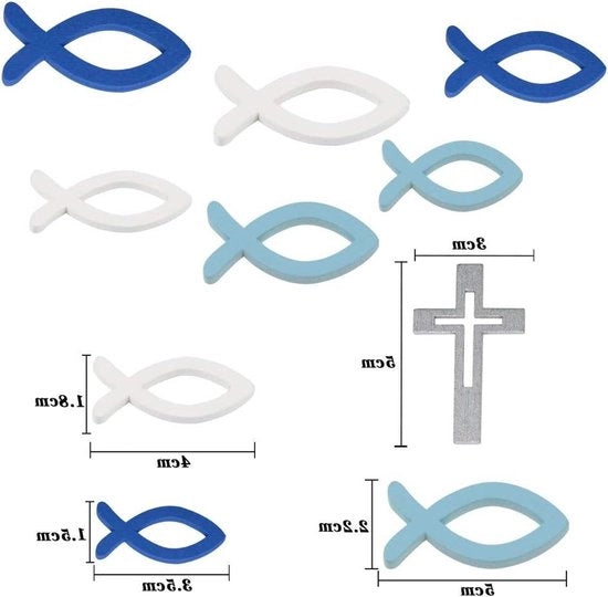 Decorazione da tavolo in legno con visi zinzerati da 120 pezzi in argento con sfondo blu