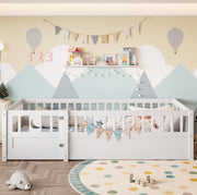 Letto per bambini 90x190 cm con barriera di sicurezza e decori stella e luna