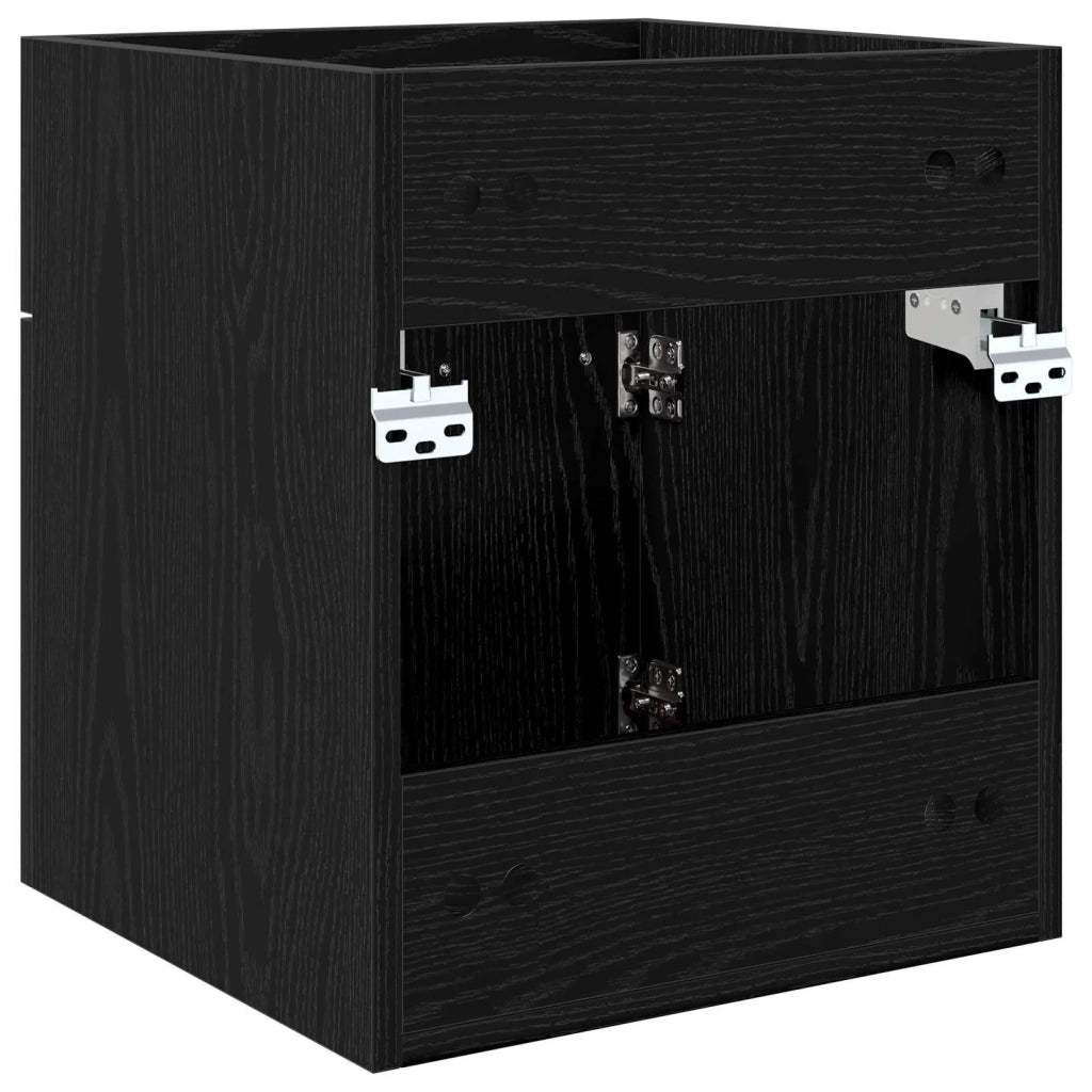 Armadio sottolavello con porta Rovere Nero 41 x 38,5 x 46 cm
