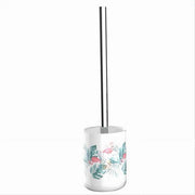 Trade Shop - Portascopino Porta Scopino Bagno Wc Toilette Fenicotteri Scopino Completo 69961 -