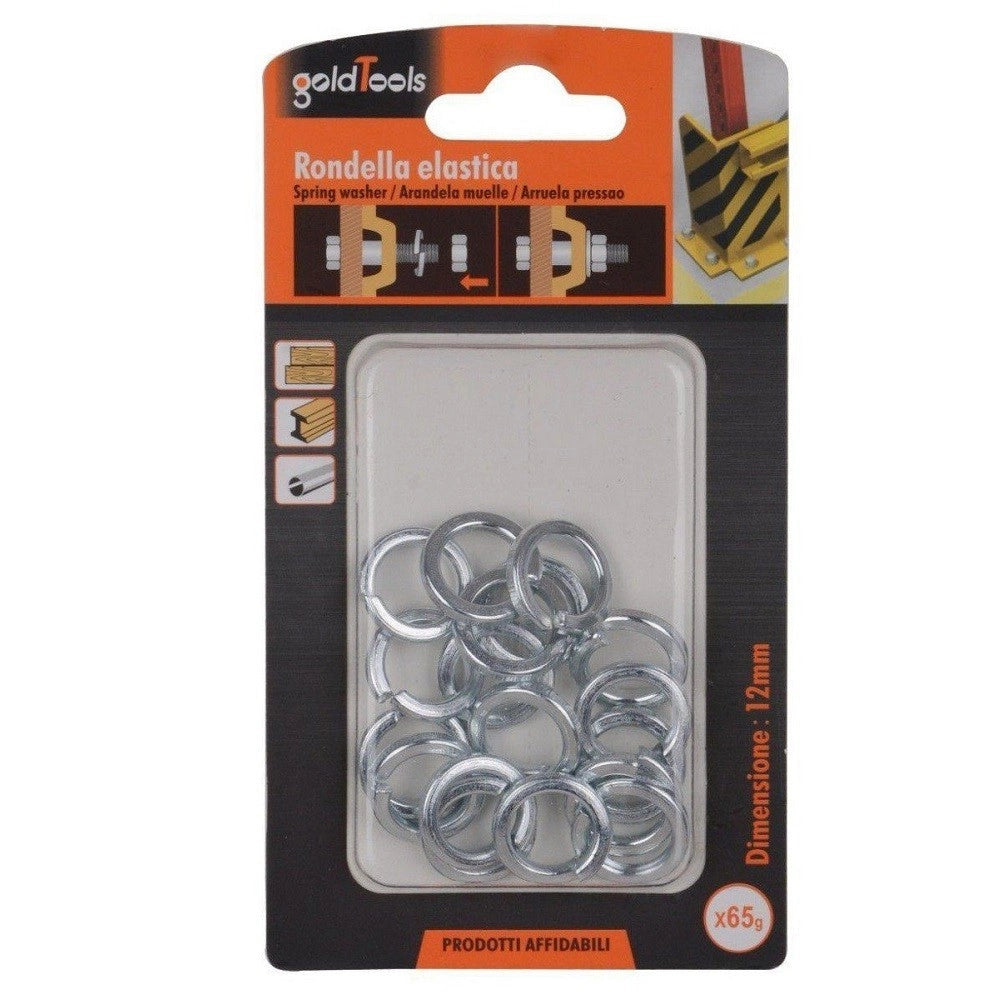 Trade Shop - Set Confezione 65 Gr. Rondelle Elastiche In Acciaio Rondella Diametro 12mm 90838 -