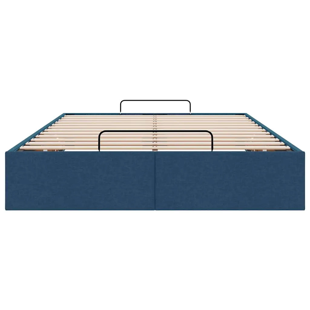 Struttura Letto Pouf senza Materasso Blu 120x190 cm in Tessuto