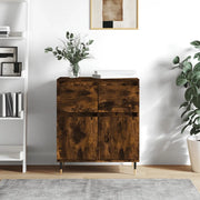 Credenza Rovere Fumo 60x35x70 cm in Legno Multistrato 831113