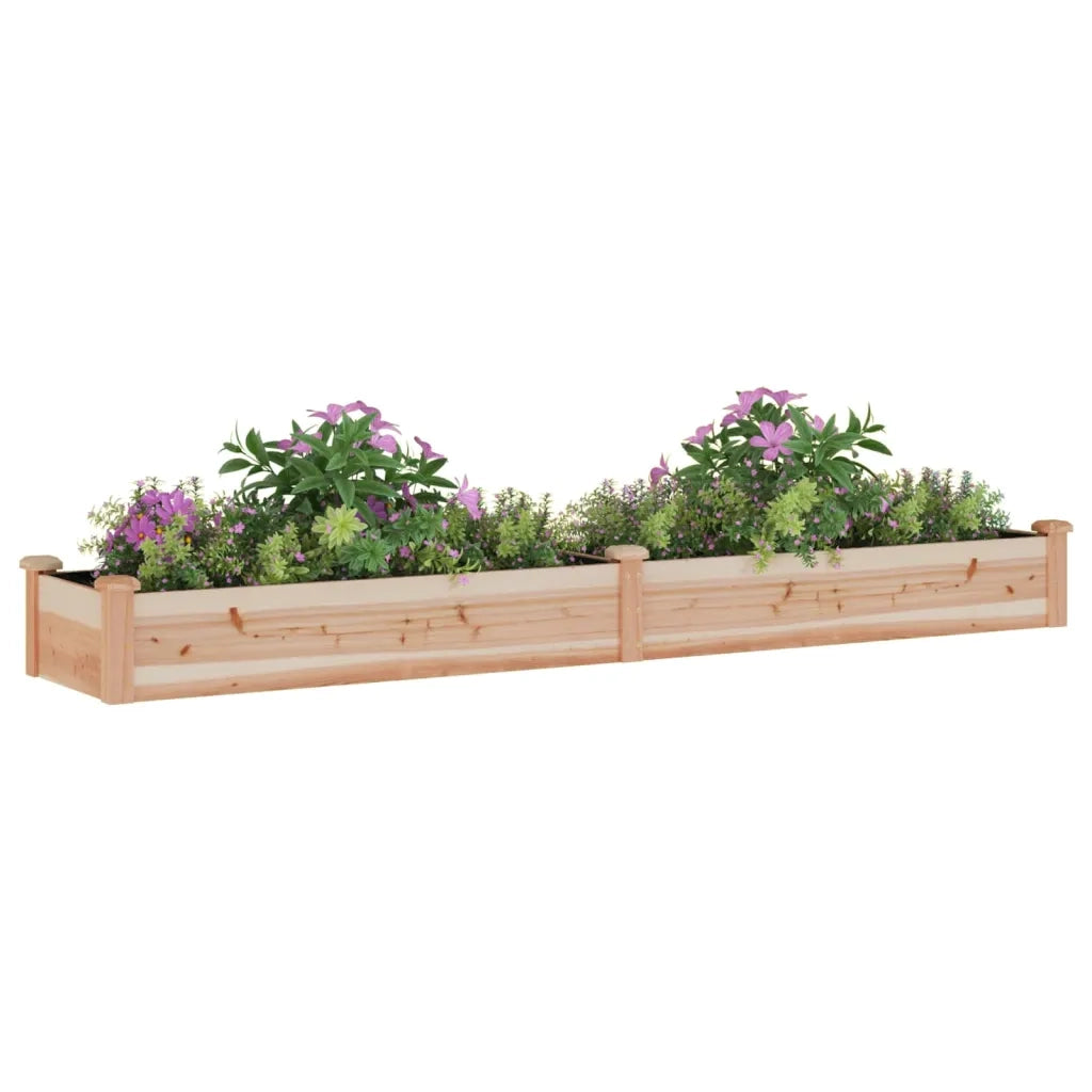 Fioriera | Cassetta per fiori | Vaso Rialzata da Giardino Fodera 240x45x25cm Massello Abete