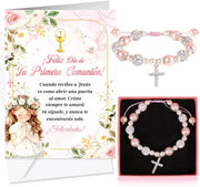 Carta di auguri per bambine - Carta di auguri per la prima comunione - Set di cartoline augurali - Carte augurali per bambine con finitura antiscivolo