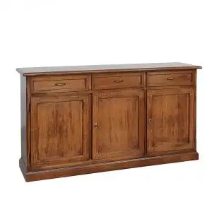 Credenza madia buffet in legno arte povera 3 ante mod Martini noce Bassano