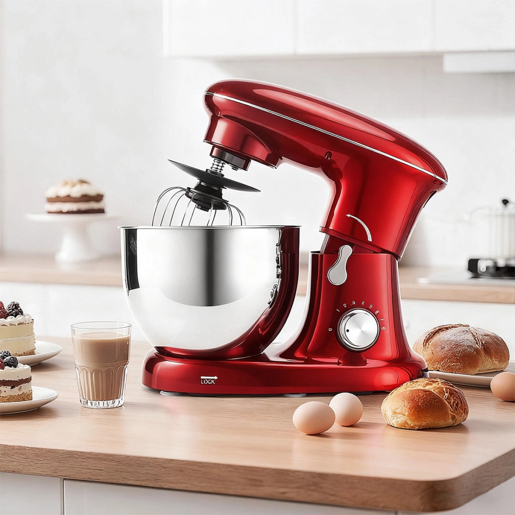 ZMH Frusta elettrica rossa per uova 1400W 5L  utensile da cucina per cottura al forno e panna