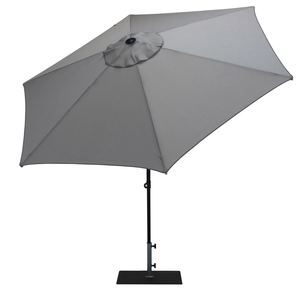 Ombrellone da Giardino Ø3 m Palo Ø38 mm in Alluminio Tessuto Olefin Trend Grigio