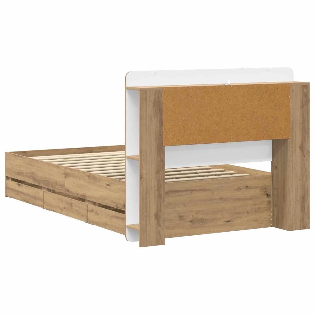 Telaio del letto con storage Rovere Artigianale 80 x 200 cm