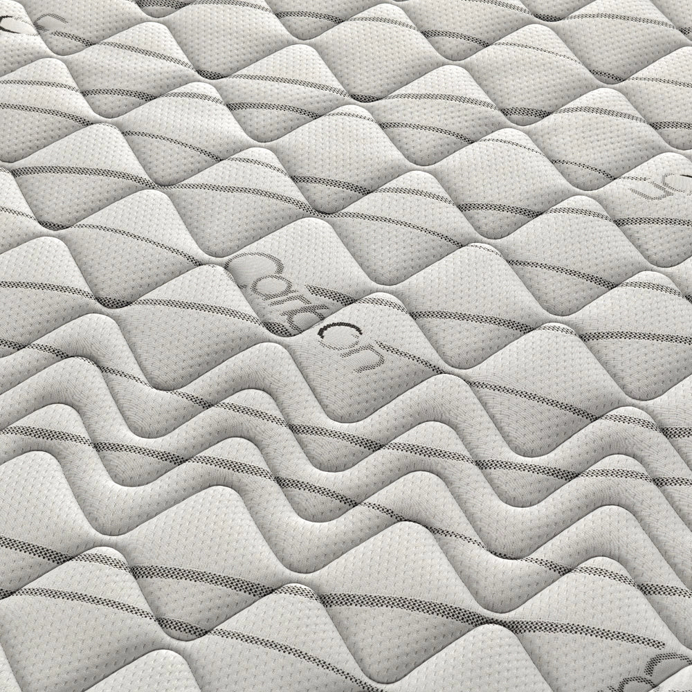Materasso MADE IN ITALY DIAMOND 80X190 con Memory Foam, rivestimento in tessuto antiacaro millerighe Carbon e fascia traspirante laterale