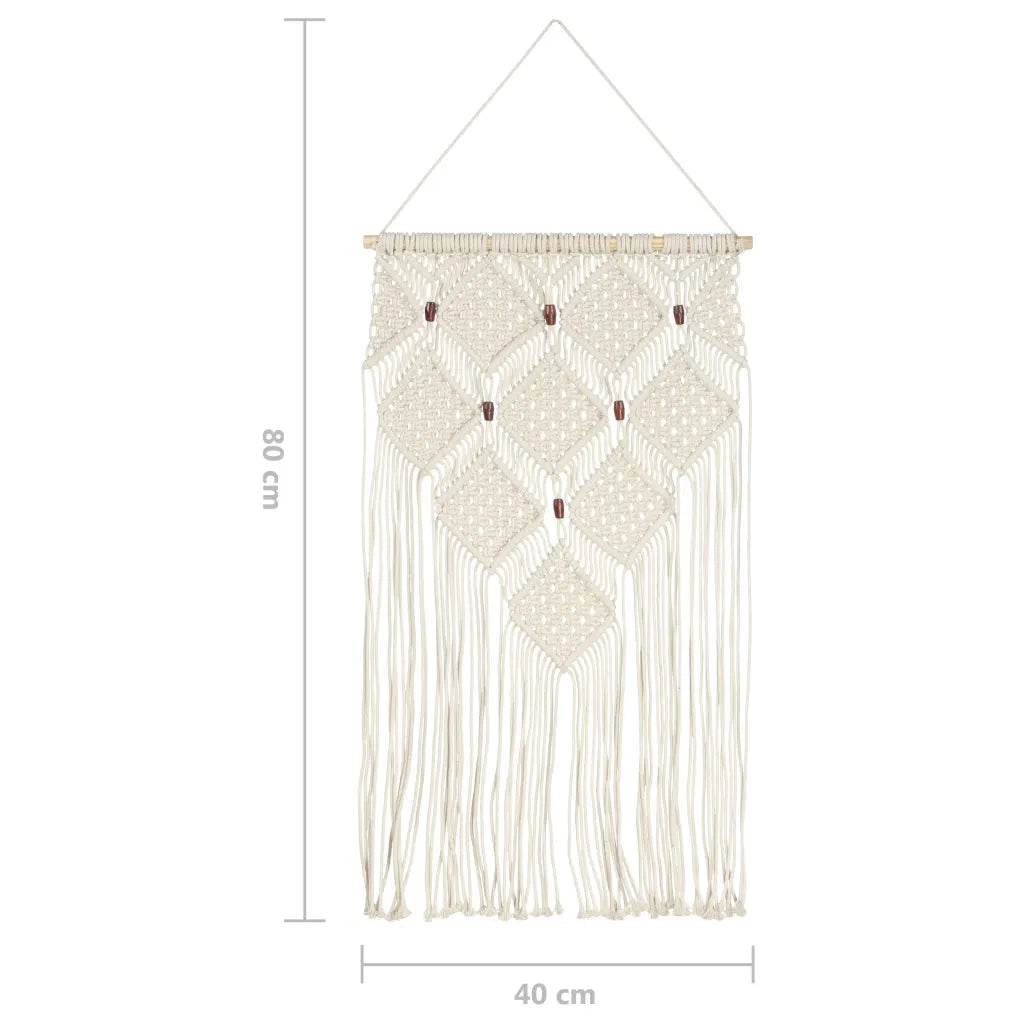 vidaXL Decorazione da Parete in Macramè 40x80 cm Cotone