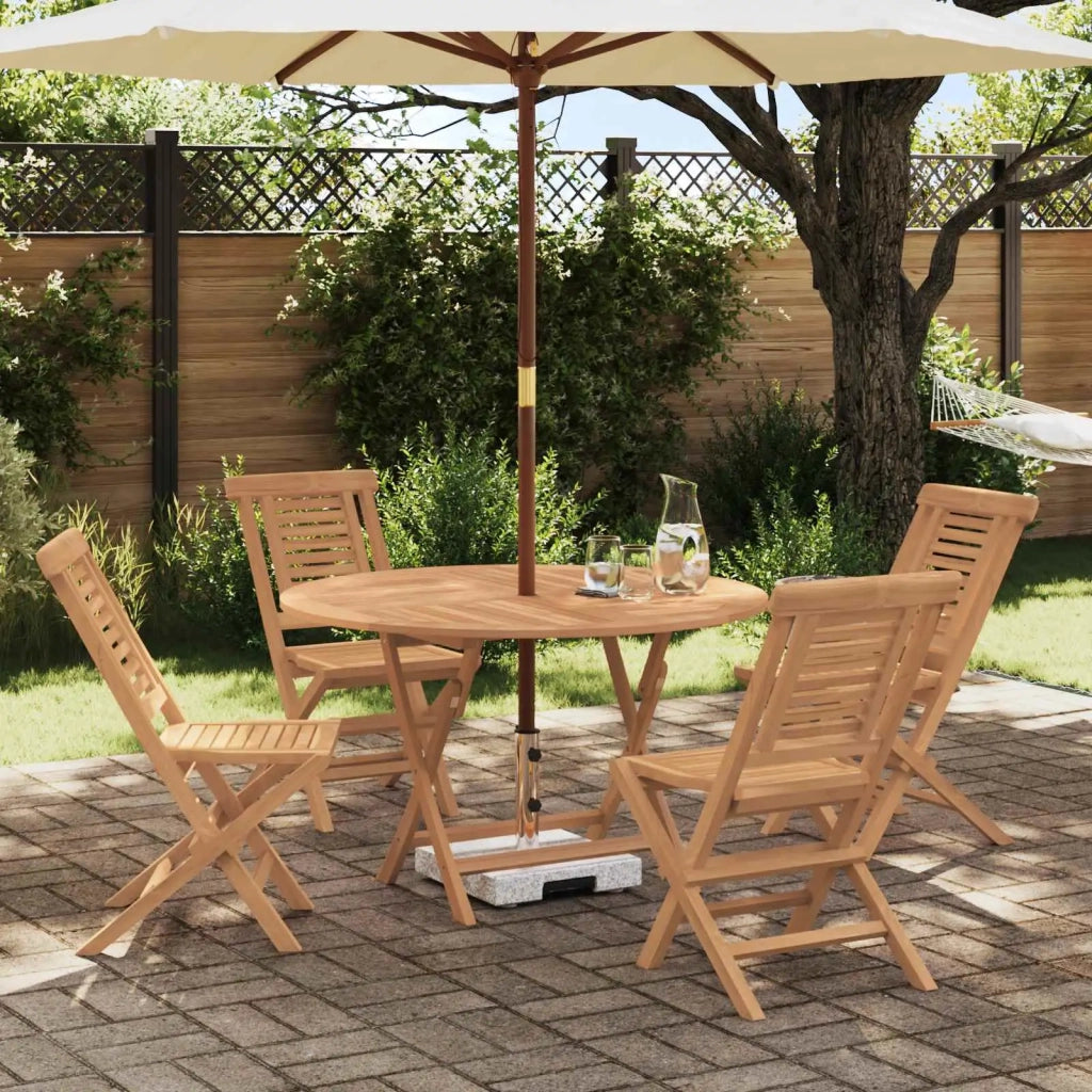 Set da Giardino 5 pz Marrone Legno di teak solido 3437368
