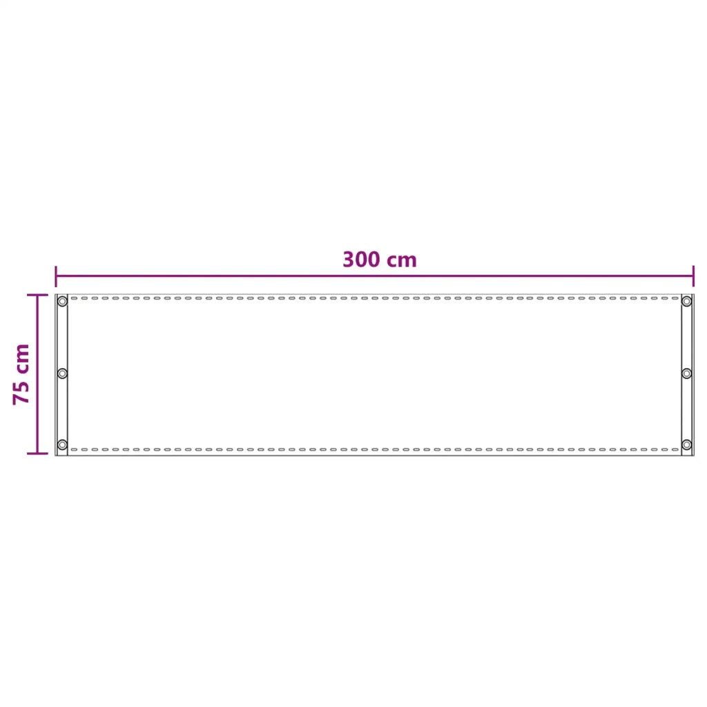Schermo da balcone Grigio Chiaro 75 x 300 cm HDPE e alluminio 4003244