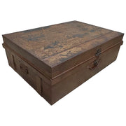 Valigia artigianale in metallo, 67x37x25h cm