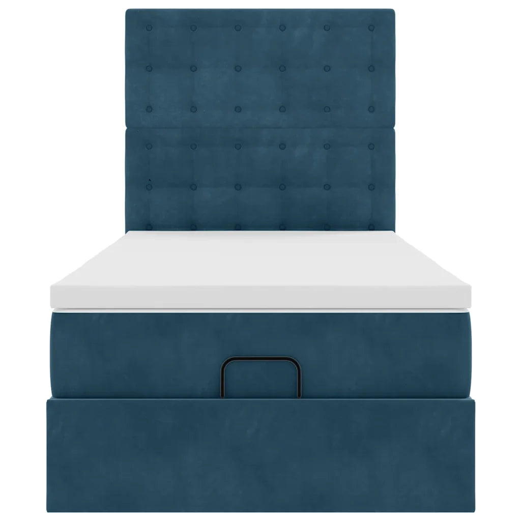 Struttura Letto Pouf con Materassi 100x200 cm Velluto 3314448
