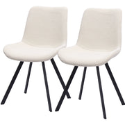Sedie da Pranzo Girevoli Set 2 Pezzi ¨C MINIMAL ¨C Tessuto e Gambe in Metallo