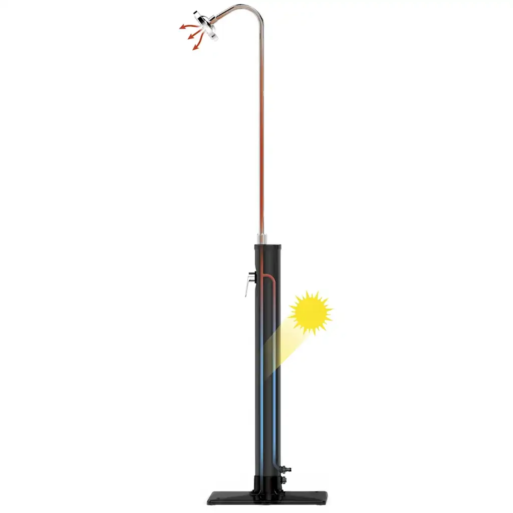 Bestway Doccia da Esterno Solar Flow Nera 8 L 93798