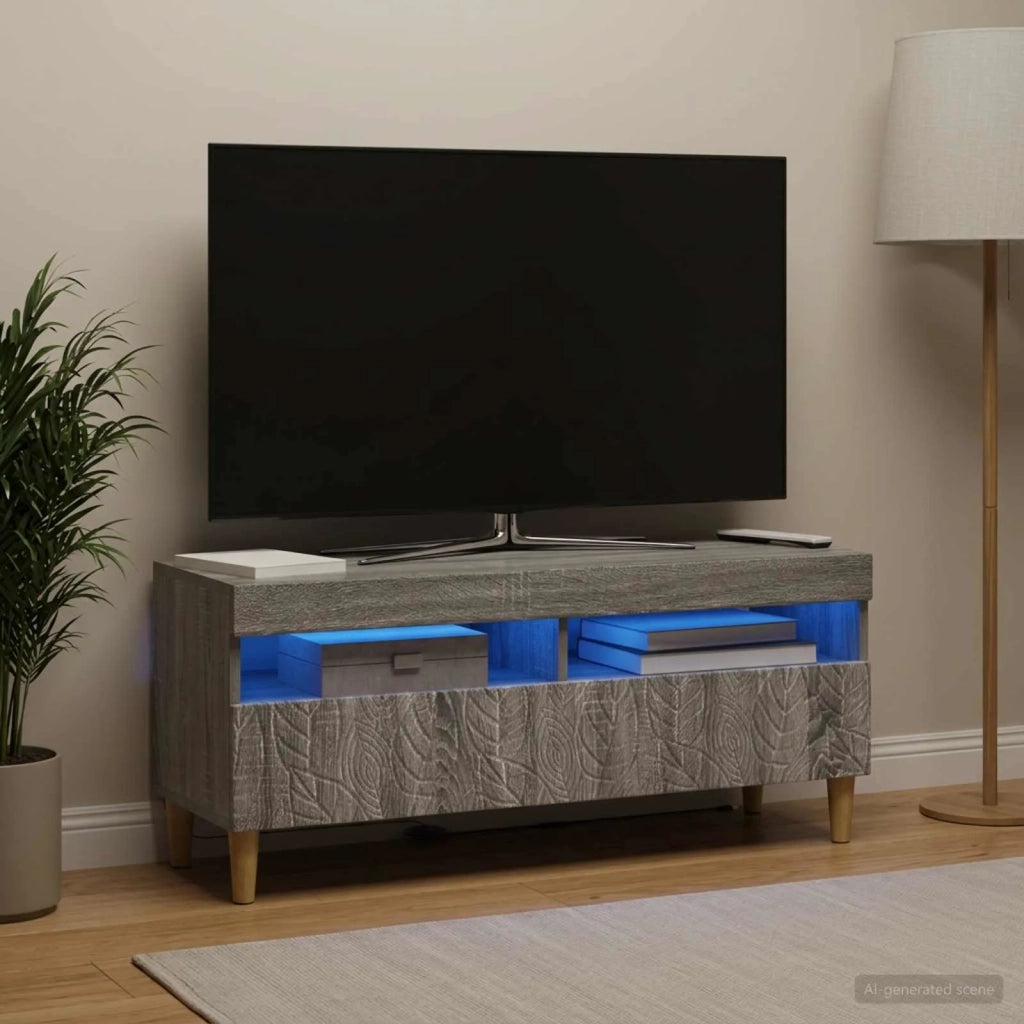 Mobile TV LED Sonoma grigio Legno ingegnerizzato 897211