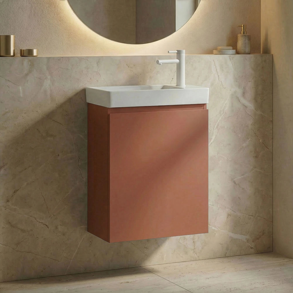 Mobile lavabo "Ferla 40" - 40 x 22 x 50 cm - Cinnamon opaco
