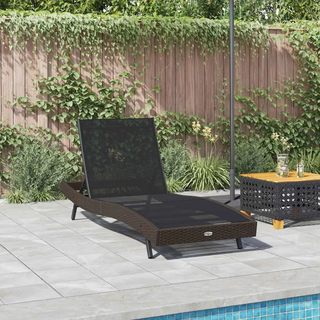vidaXL Lettino 1-persona 70 x 197 x 82 cm Rattan sintetico, Metallo