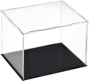 Vetrina per azione figurine 20x15x15 cm - Design trasparente - Base nera - Protezione impermeabile - Display per azioni - Facile da montare