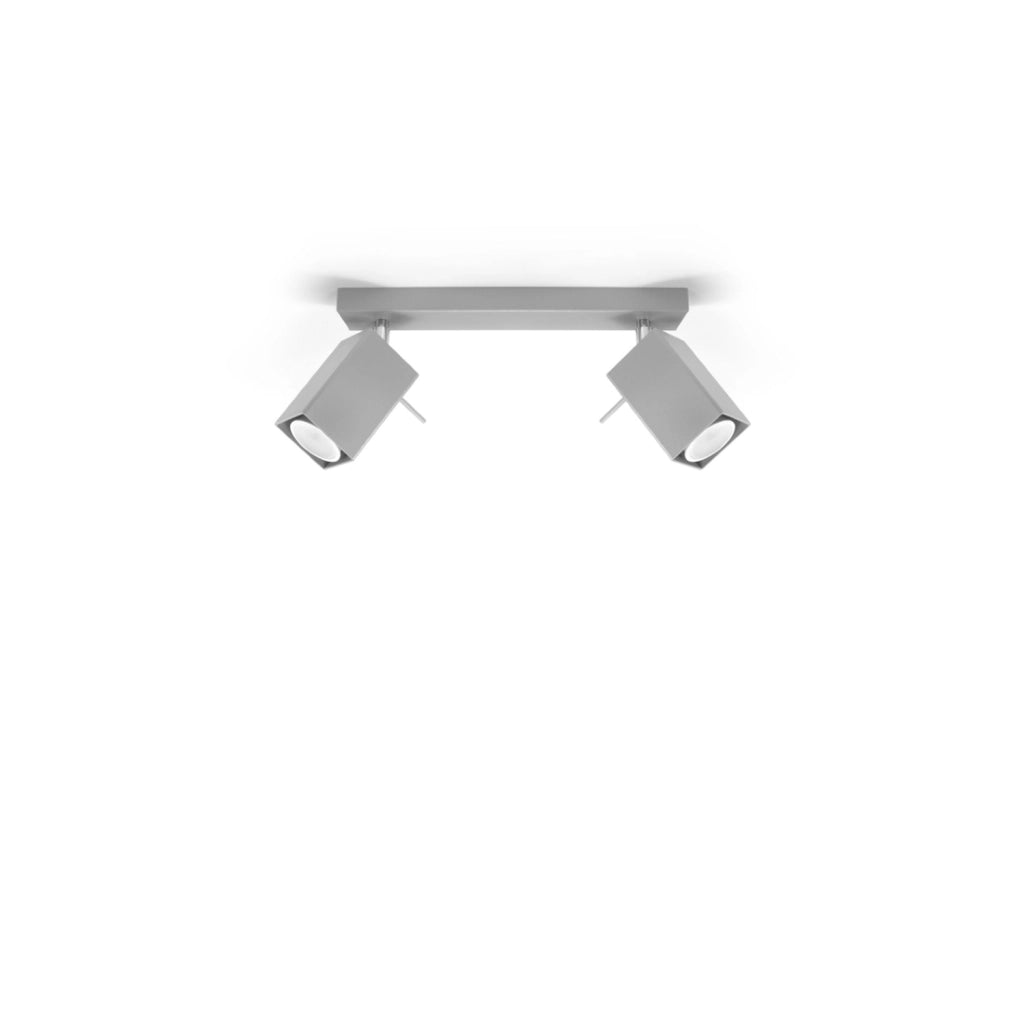 Plafoniera Bravea 2 faretti grigio cromo GU10 Pure Lume