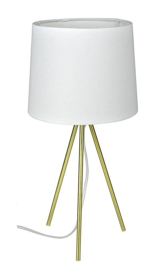 Lampada da tavolo con treppiede in metallo dorato, abat jour - Michelle - TL22MIPM
