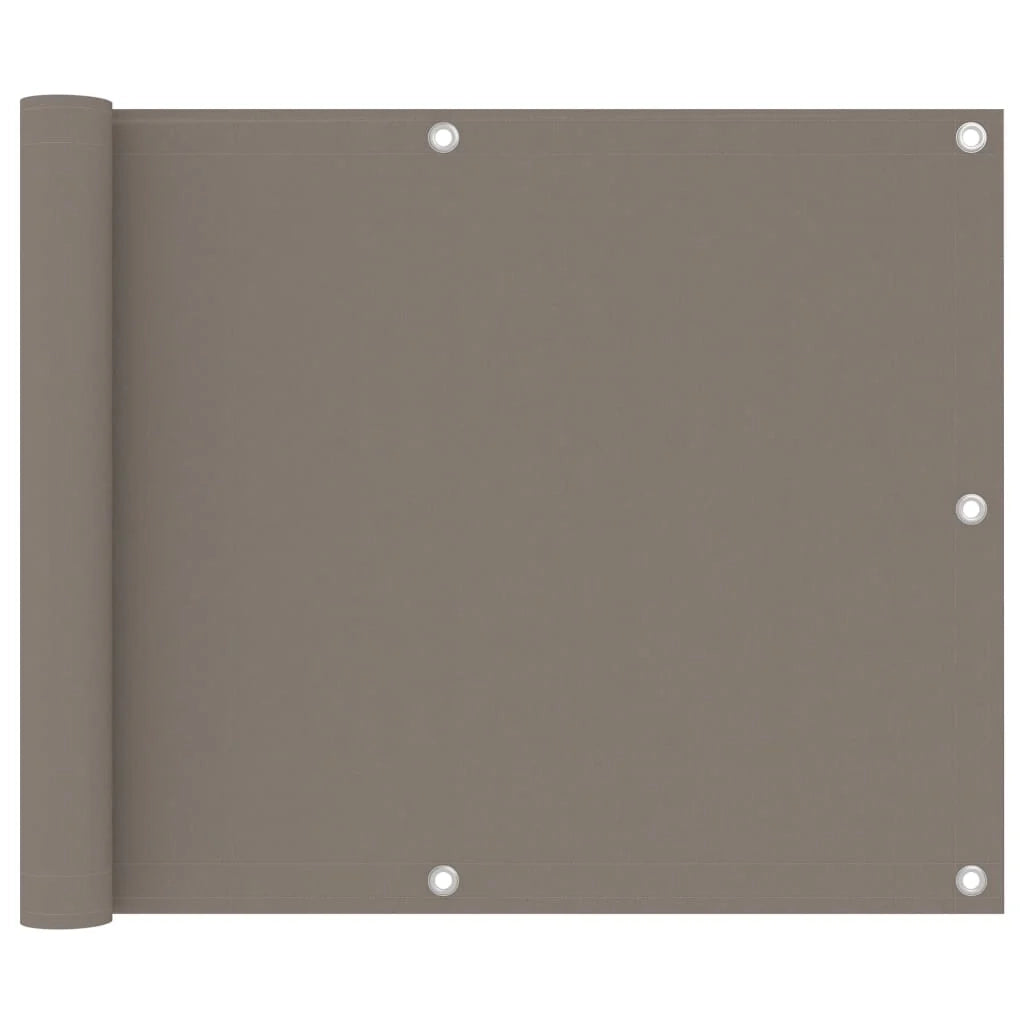 Schermo per balcone schermo per la privacy 75 x 600 cm tessuto Oxford color tortora 02_0010387