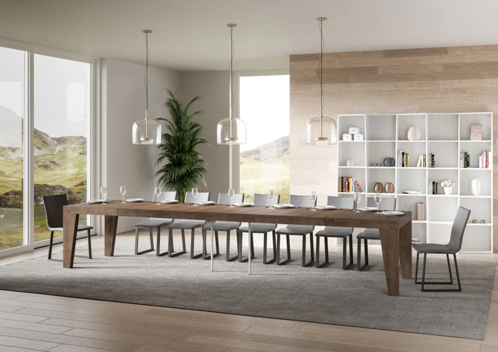 Tavolo allungabile 130/390x90 cm Naxy Premium noce