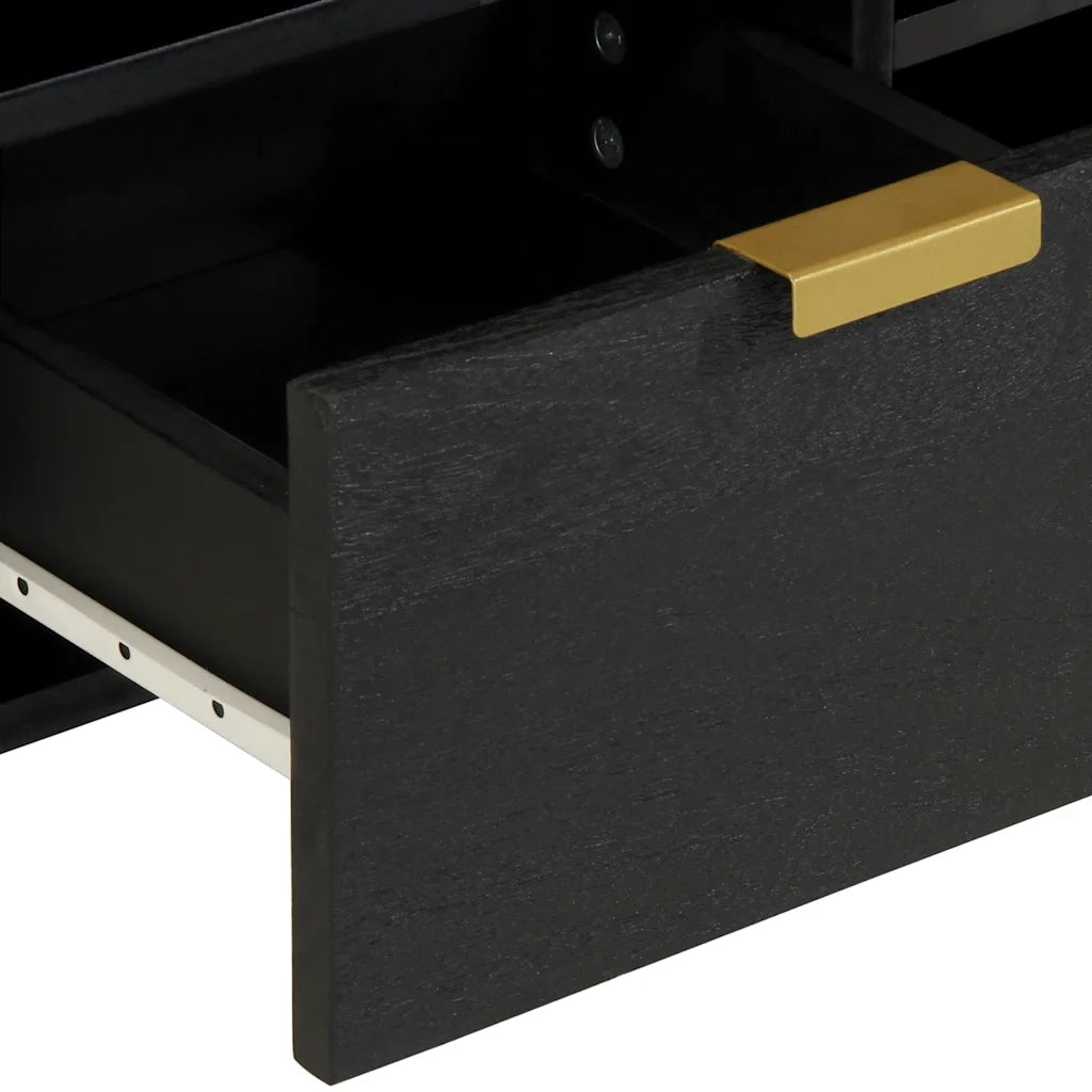 Mobile Porta TV Nero 100x33x46 cm in Legno Multistrato