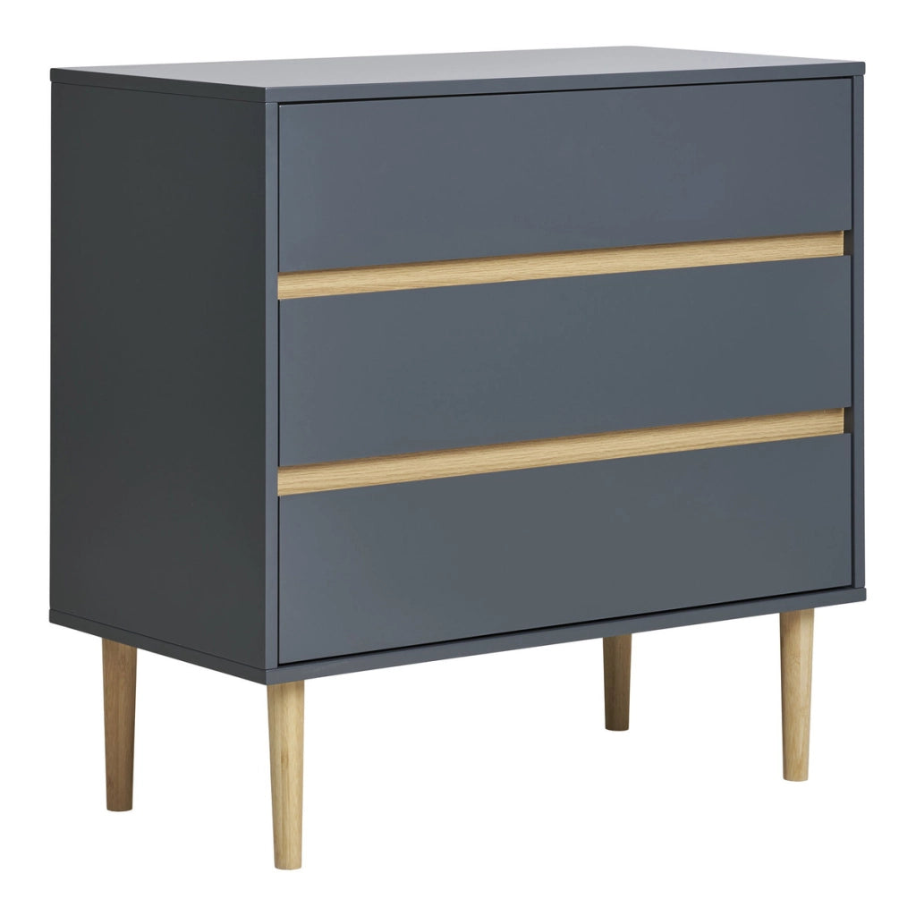 Cassettiera Bisley, Grigio, MDF, 40x80x80 cm