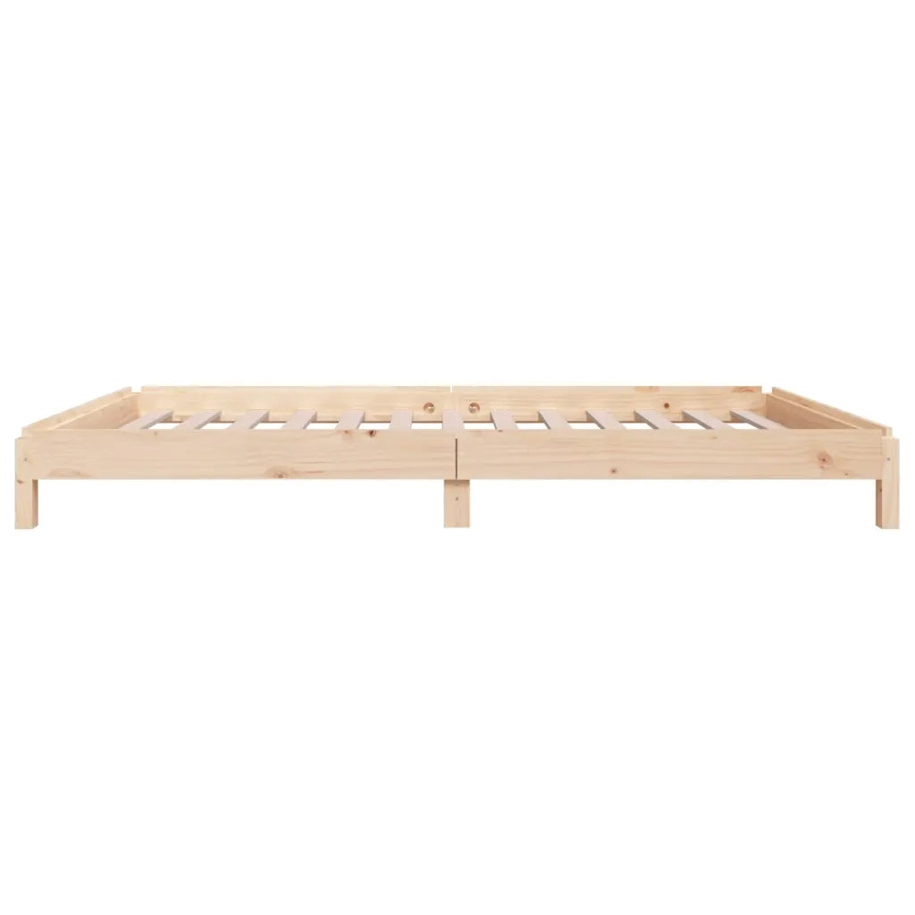 Letto singolo | Letto per adulti | Letto Impilabile 90x190 cm in Legno Massello di Pino