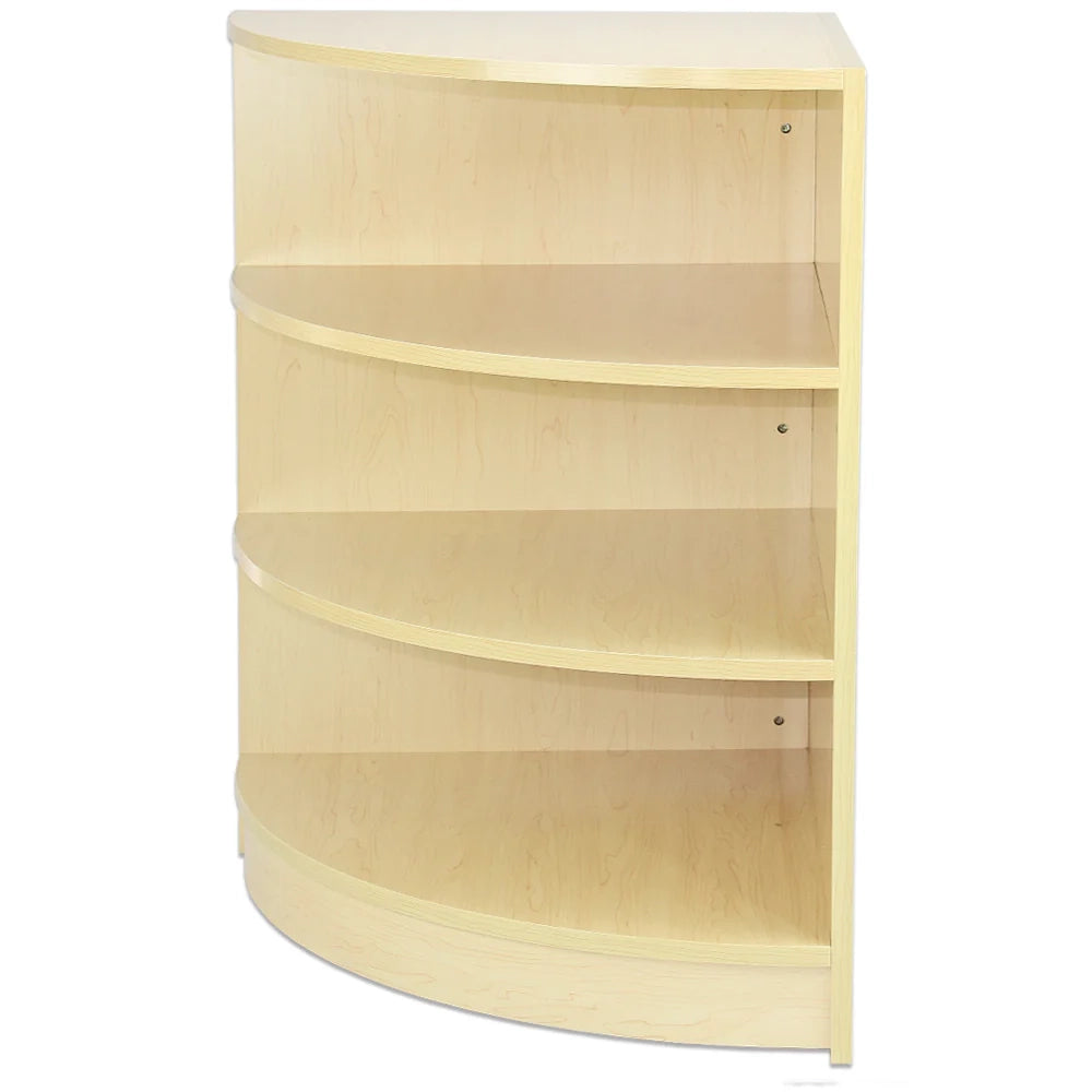 Banco Angolare LM60 in Laminato Acero con Design Curvo e 3 Ripiani