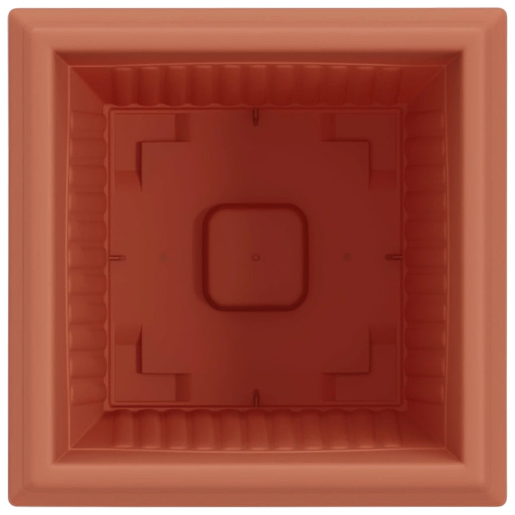 Vaso quadrato per fiori 6 pcs Rosso Mattone 20 x 20 x 16 cm