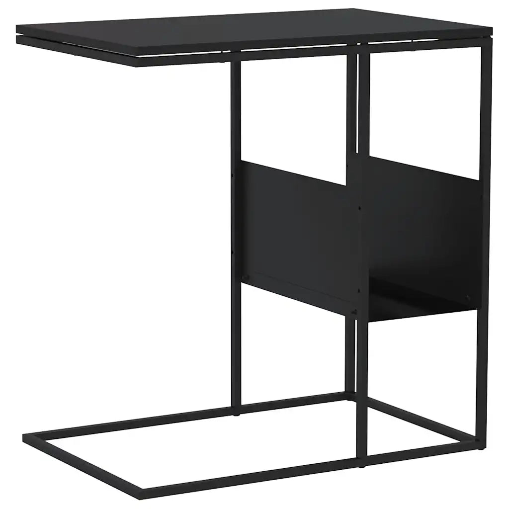Tavolino da salotto | Tavolino da caff¨¨ | Tavolino da Soggiorno Nero 55x36x59,5 cm Legno Multistrato